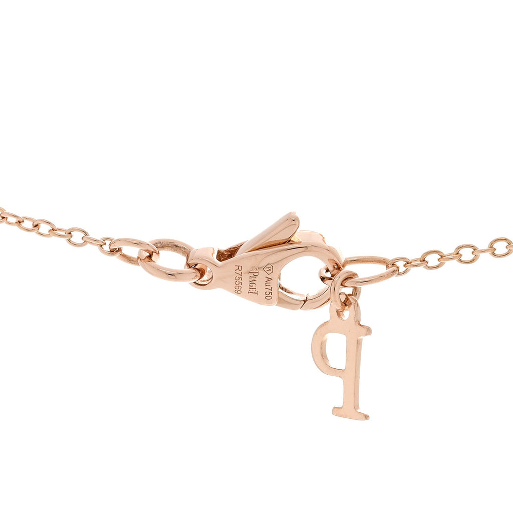 18K Rose Gold Diamond Possession Pendant Necklace