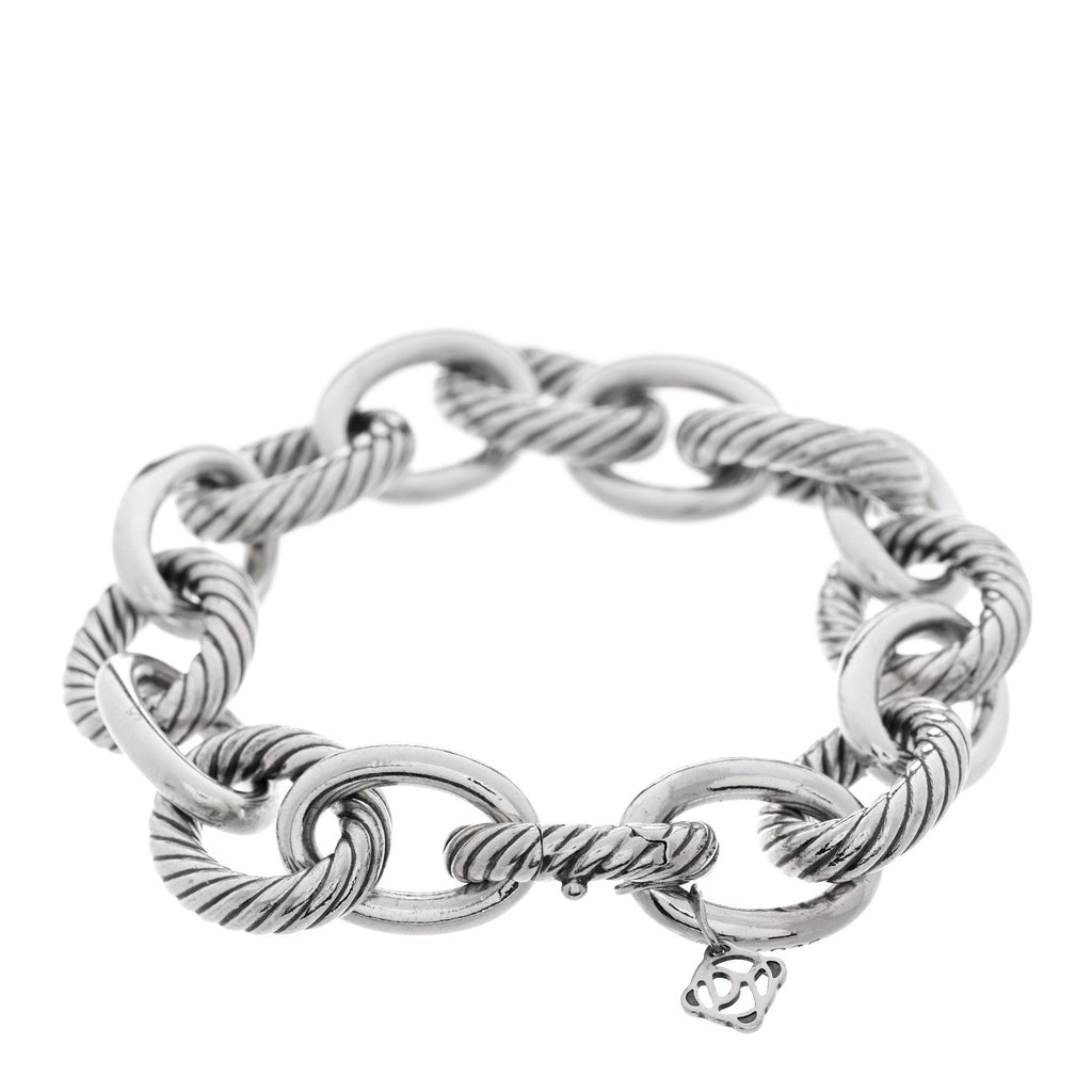 Sterling Silver 17mm Large Oval Link Bracelet