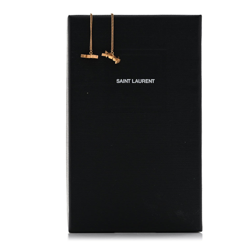 Metal Opyum Threader Earrings Gold