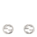 Sterling Silver Interlocking GG Stud Earrings