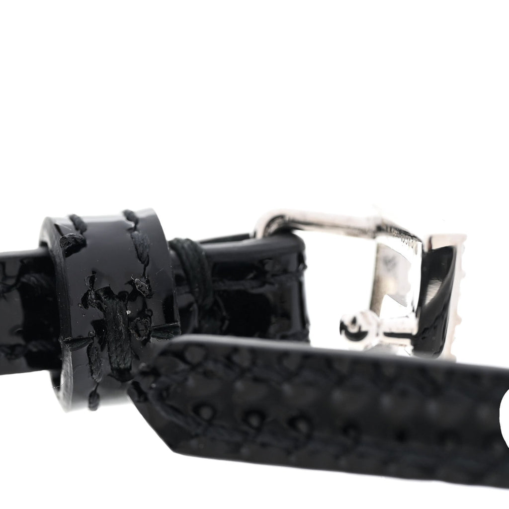Patent Crystal G Buckle Bracelet S Black
