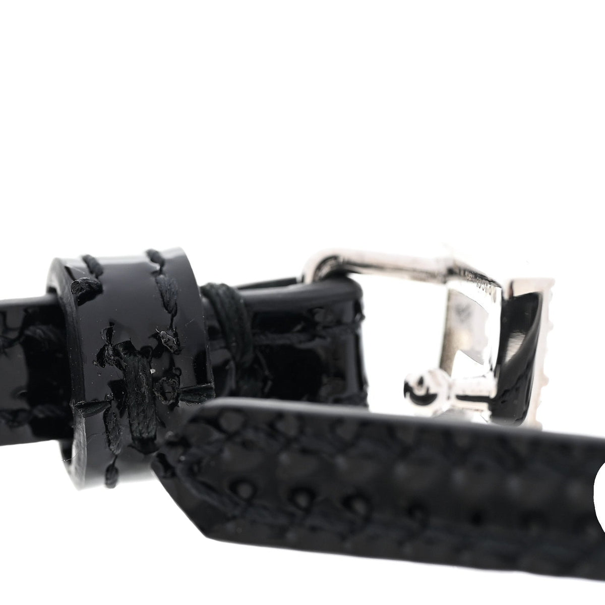 Patent Crystal G Buckle Bracelet S Black