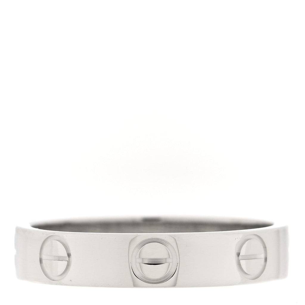 18K White Gold 3.5mm LOVE Wedding Band Ring 49 5