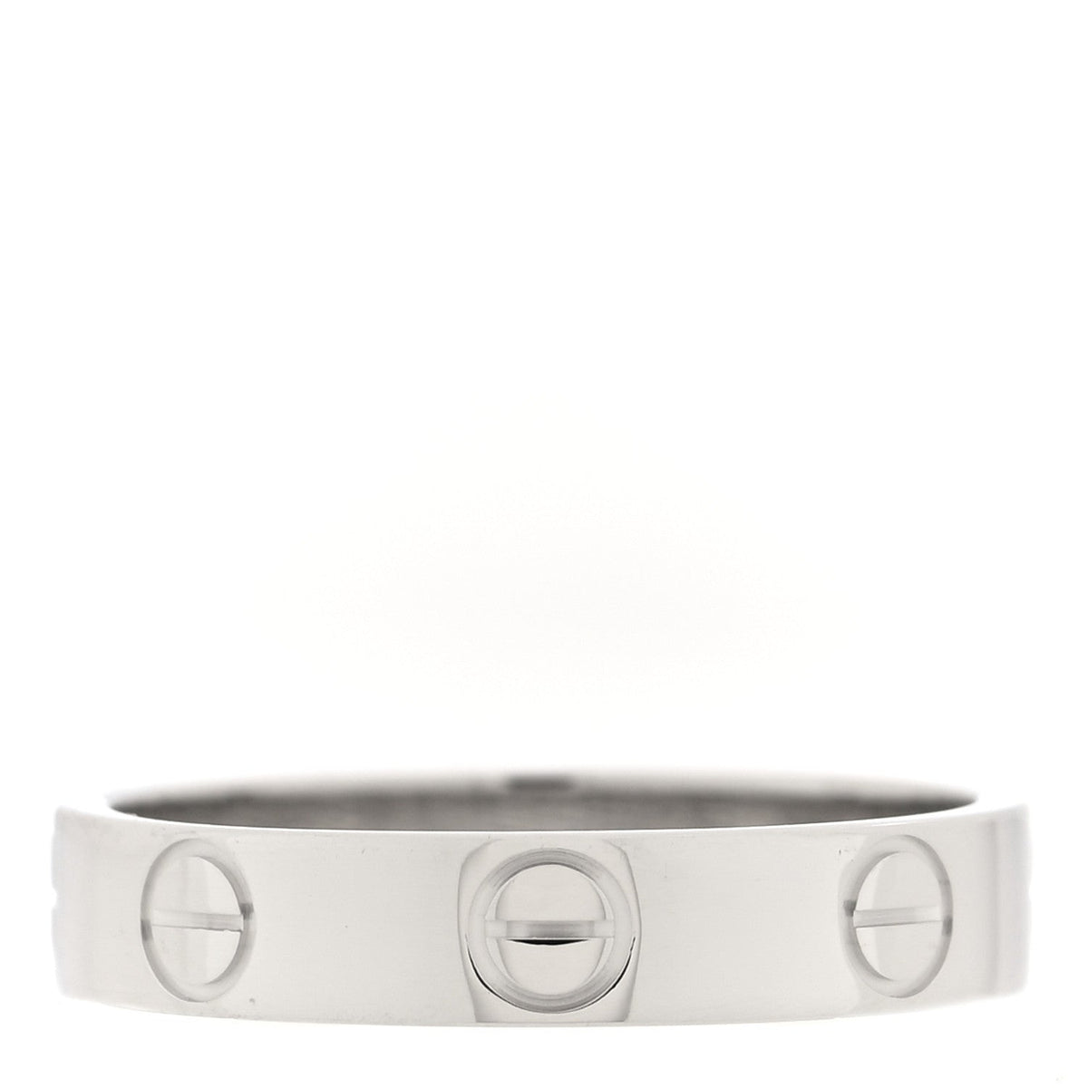 18K White Gold 3.5mm LOVE Wedding Band Ring 49 5