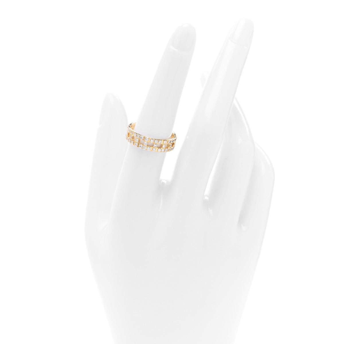 18K Yellow Gold Diamond T True Wide Ring 54 7