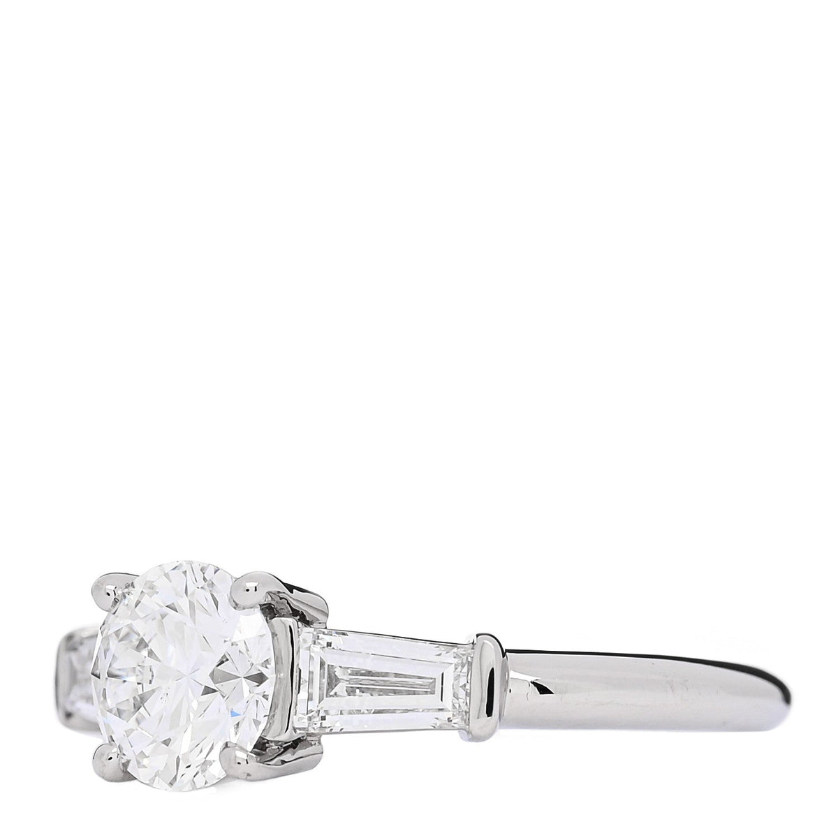 Platinum Diamond 1.26ctw Three Stone Engagement Ring 49 5