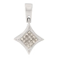 14K White Gold Diamond .32ctw Princess Cut Star Pendant