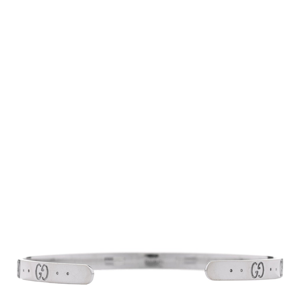 18K White Gold Icon Cuff Bracelet
