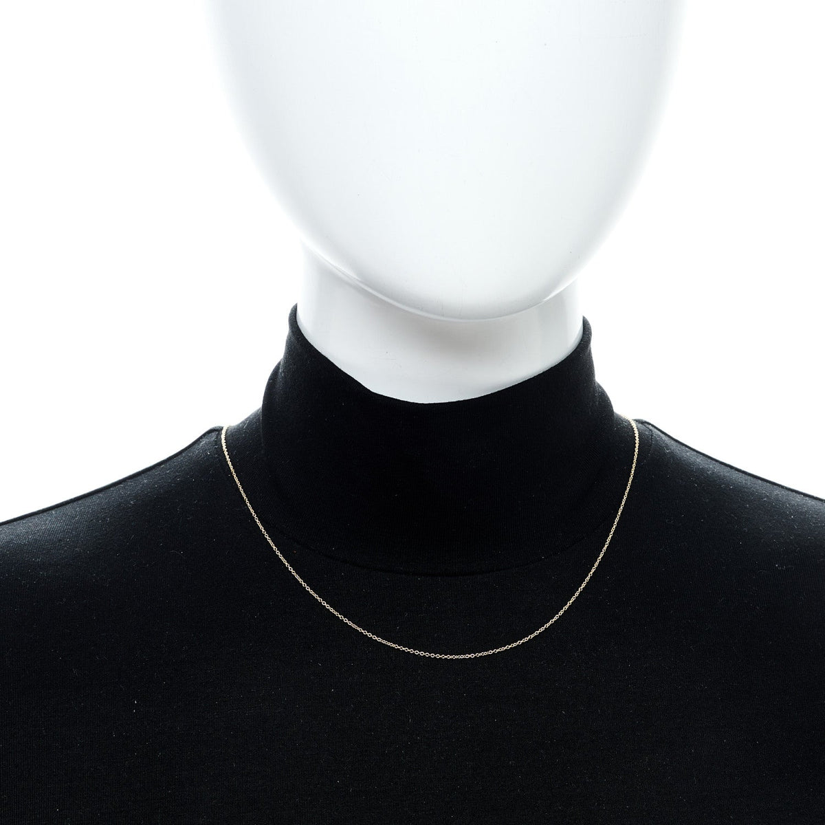 18K Yellow Gold 1mm Chain Necklace