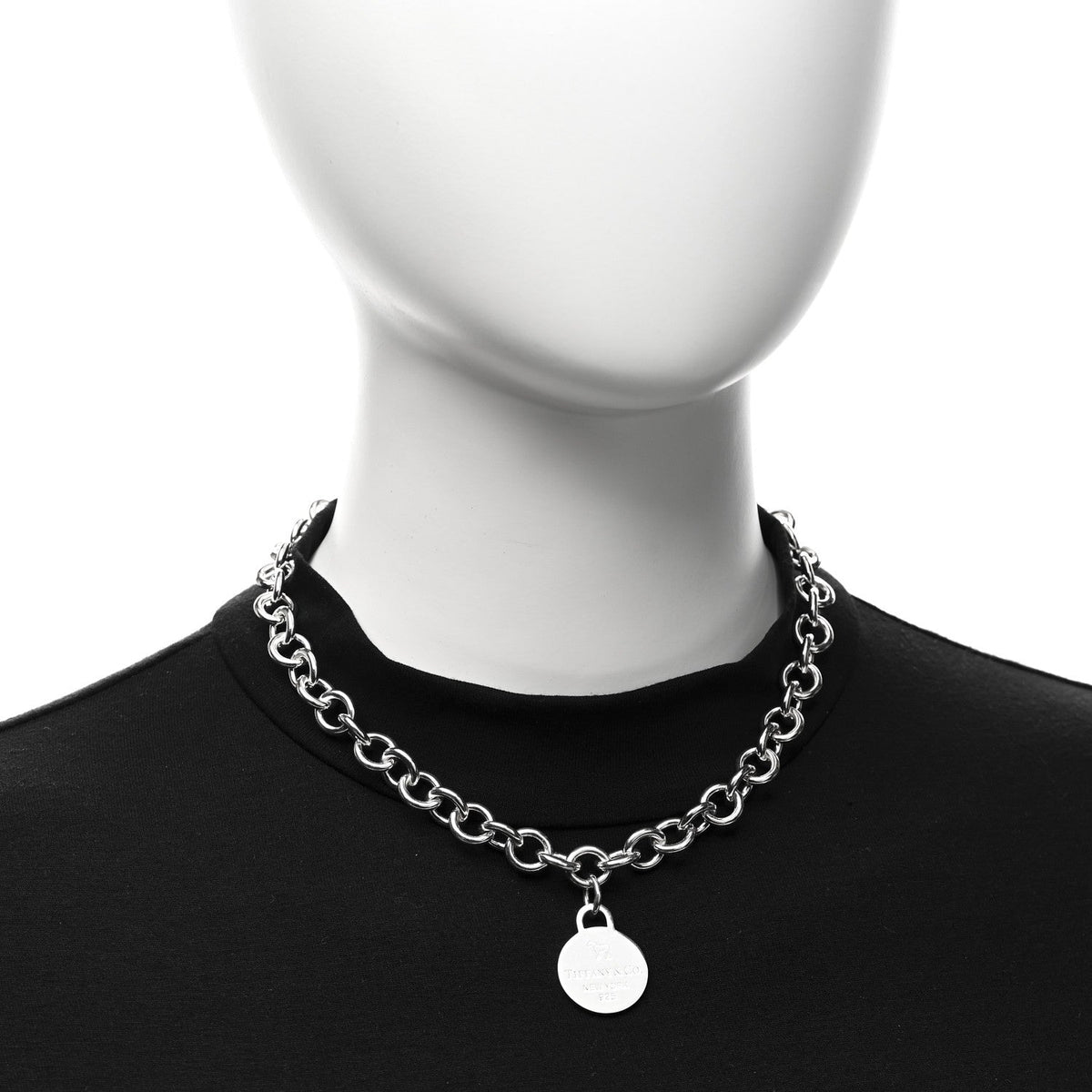 Sterling Silver Return to Tiffany X Beyonce Renaissance Round Tag Pendant Necklace