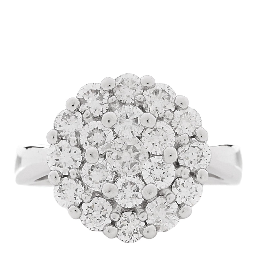 18K White Gold Diamond 2.00ctw Ring 58 8.25