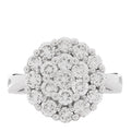 18K White Gold Diamond 2.00ctw Ring 58 8.25
