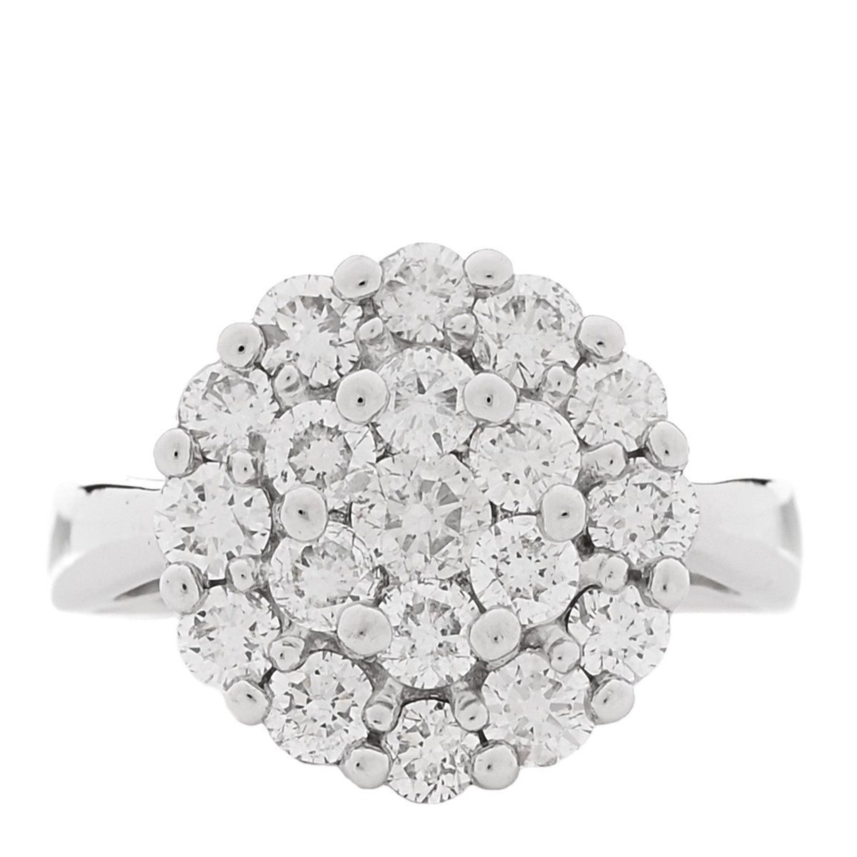 18K White Gold Diamond 2.00ctw Ring 58 8.25