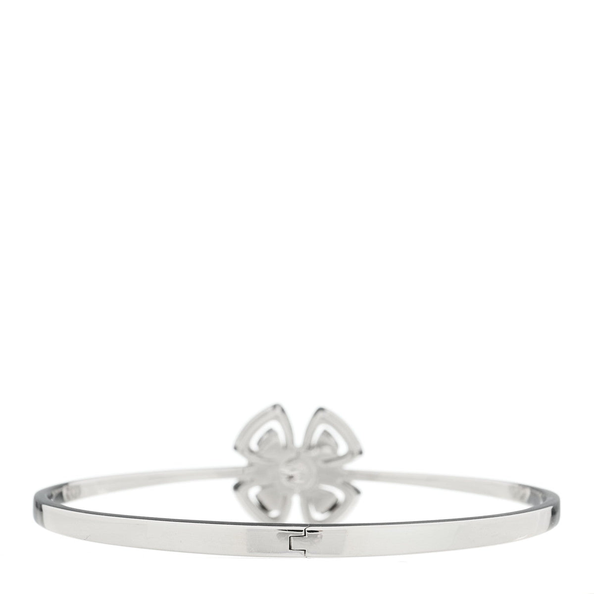 18K White Gold Diamond Fiorever Pave Bangle Bracelet
