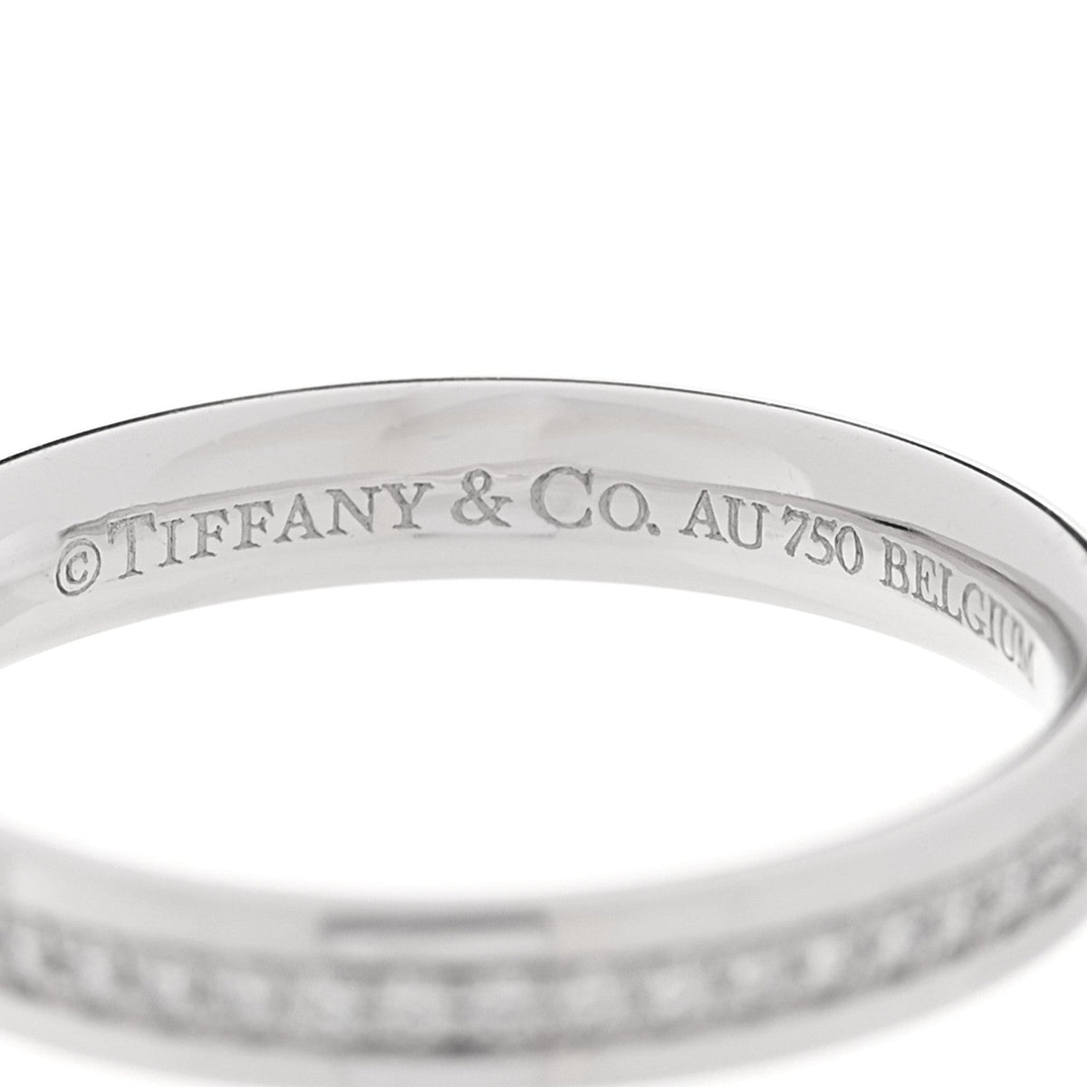 18K White Gold Diamond Metro Wedding Band Ring 52 6