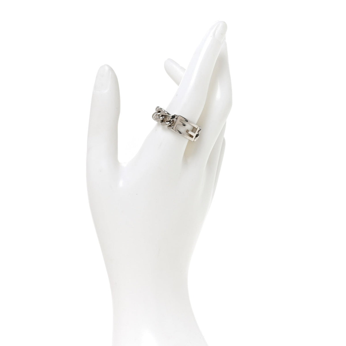 Metal FF Chain Ring S Silver