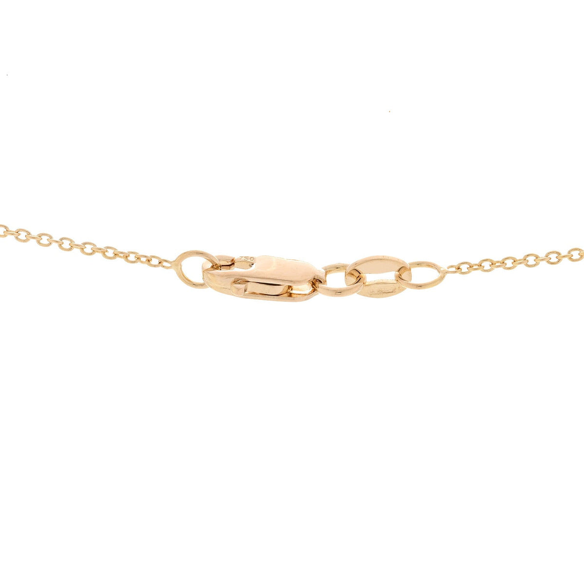 18K Yellow Gold Pyramid Pendant Necklace