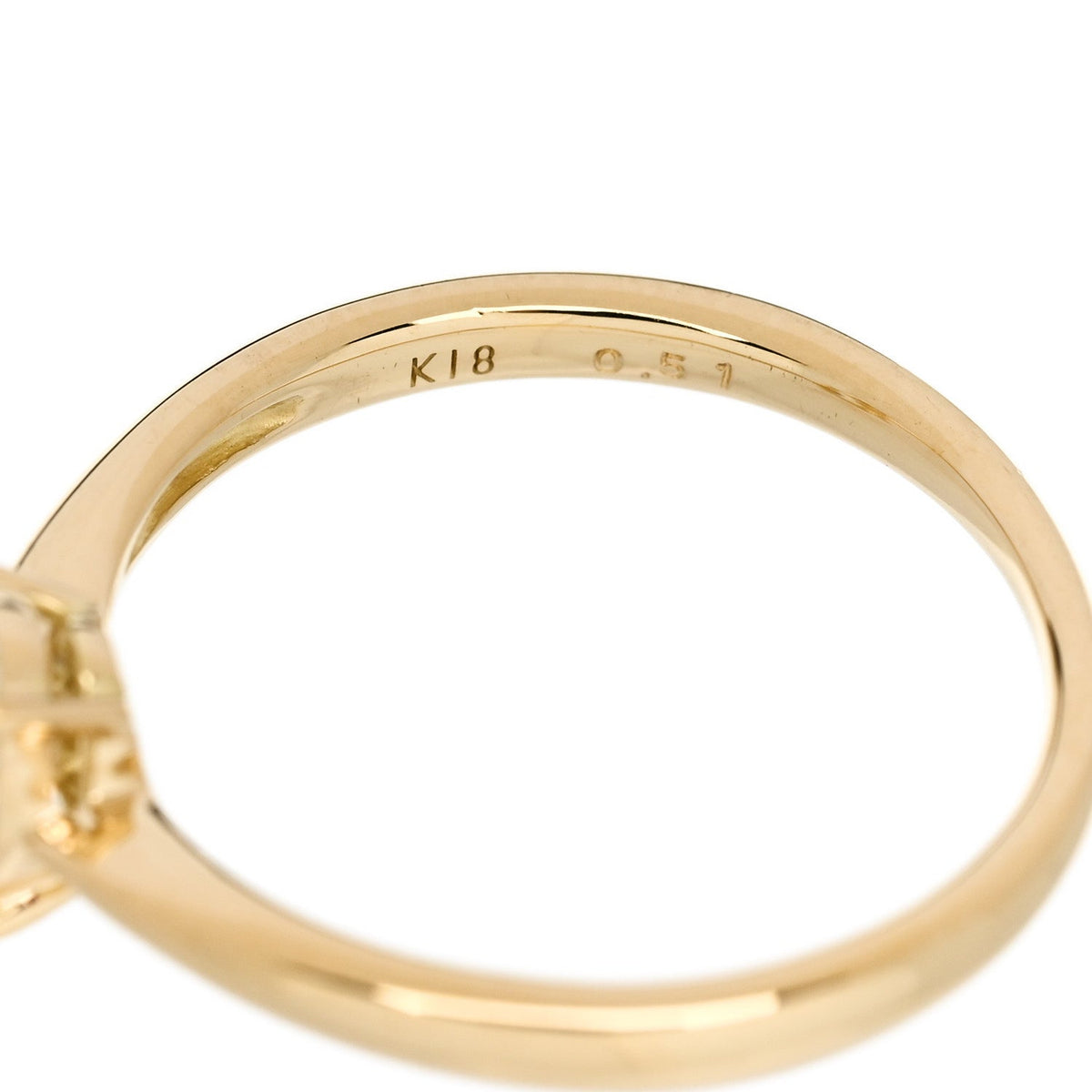 18K Yellow Gold Diamond .51ct Oval Cut Solitaire Engagement Ring  52 6