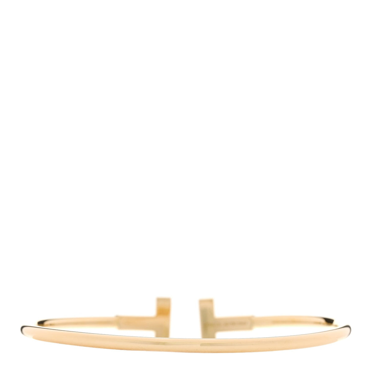 18K Yellow Gold Diamond T Wire Bracelet