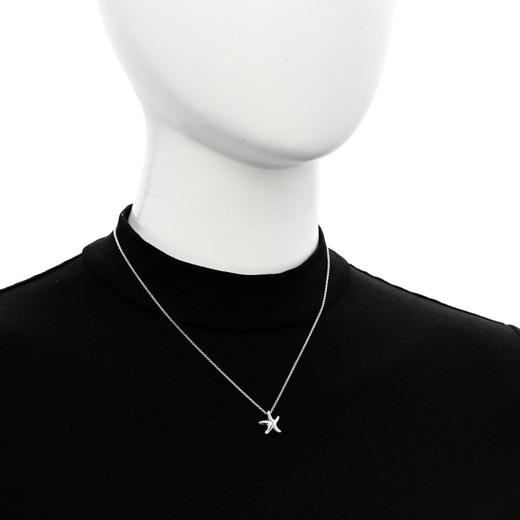 Sterling Silver 12mm Elsa Peretti Starfish Pendant Necklace