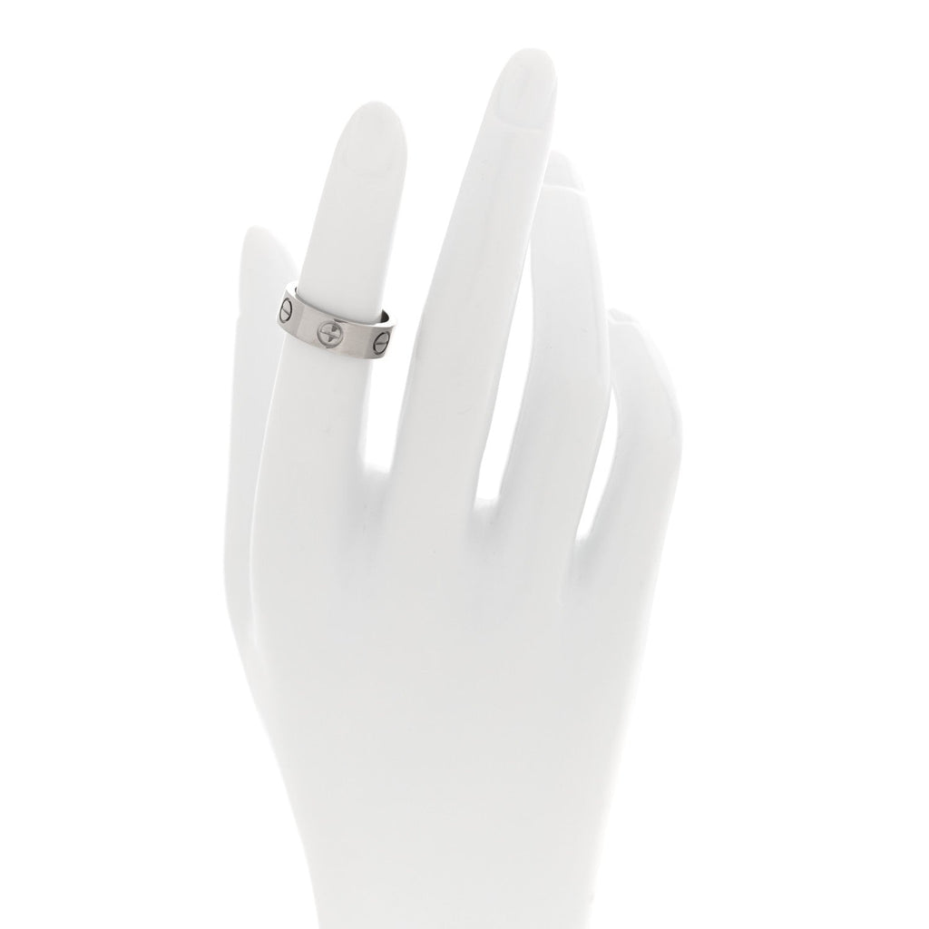 18K White Gold 5.5mm LOVE Ring 48 4.5