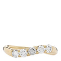 18K Yellow Gold Diamond .50ctw Curved Ring 53 6.5