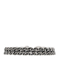 Sterling Silver Black Diamond 11.5mm Curb Chain Bracelet