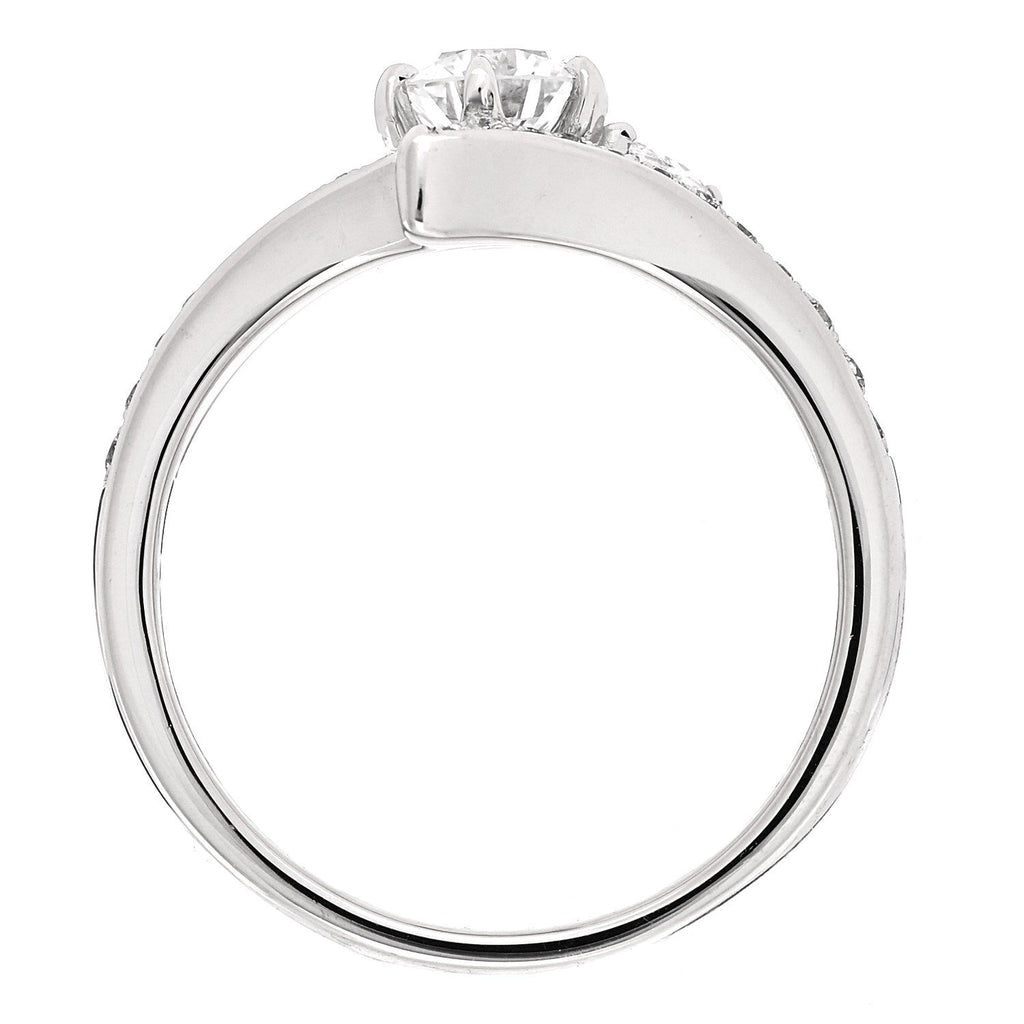 Platinum Diamond .50ctw Round Marquise Cut Pave Ring  53 6.5