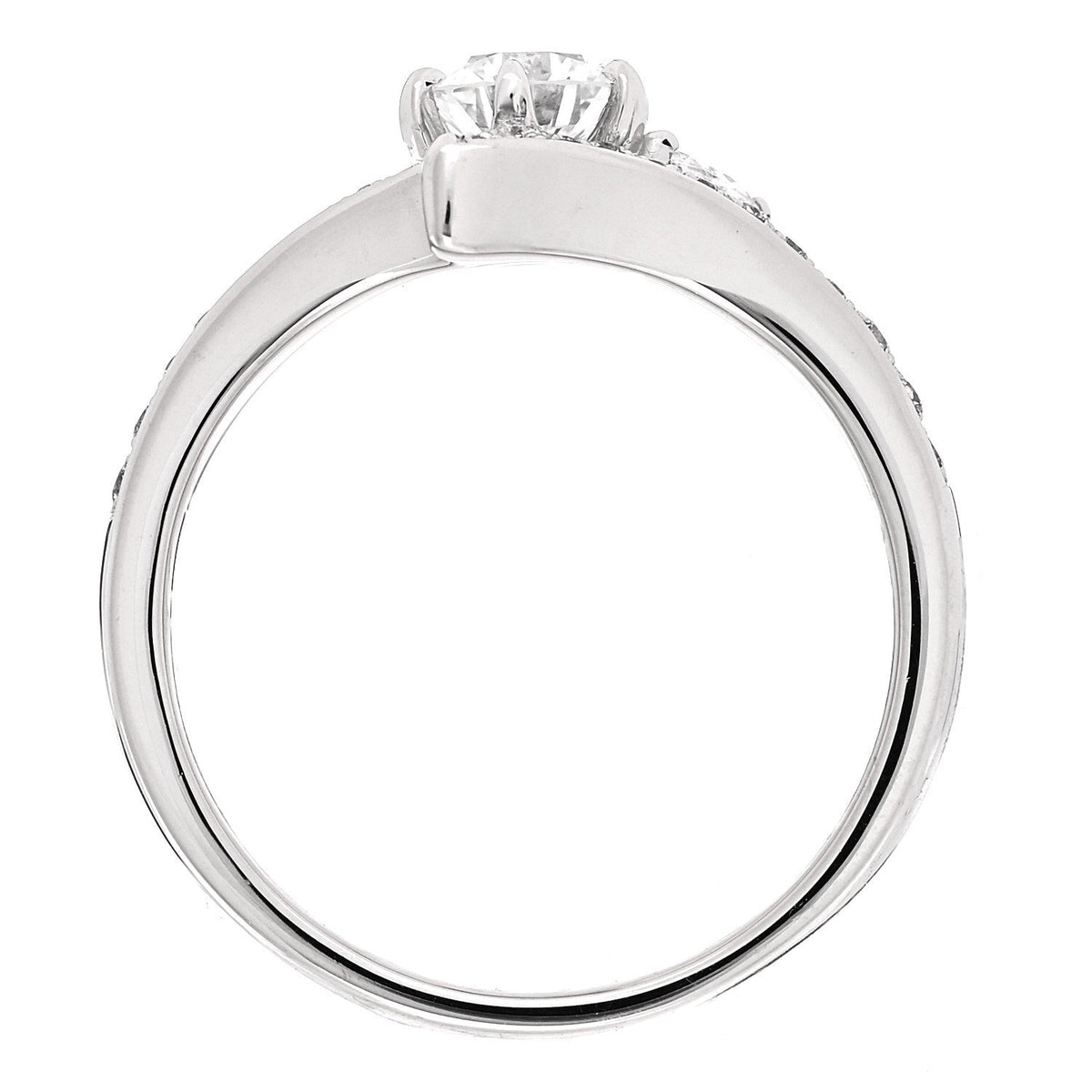 Platinum Diamond .50ctw Round Marquise Cut Pave Ring  53 6.5