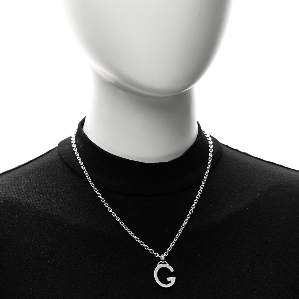 Sterling Silver G Pendant Necklace