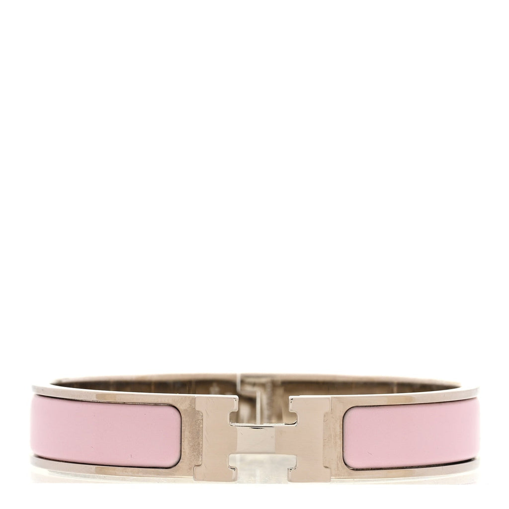 Enamel Narrow Clic Clac H Bracelet GM Rose Candeur