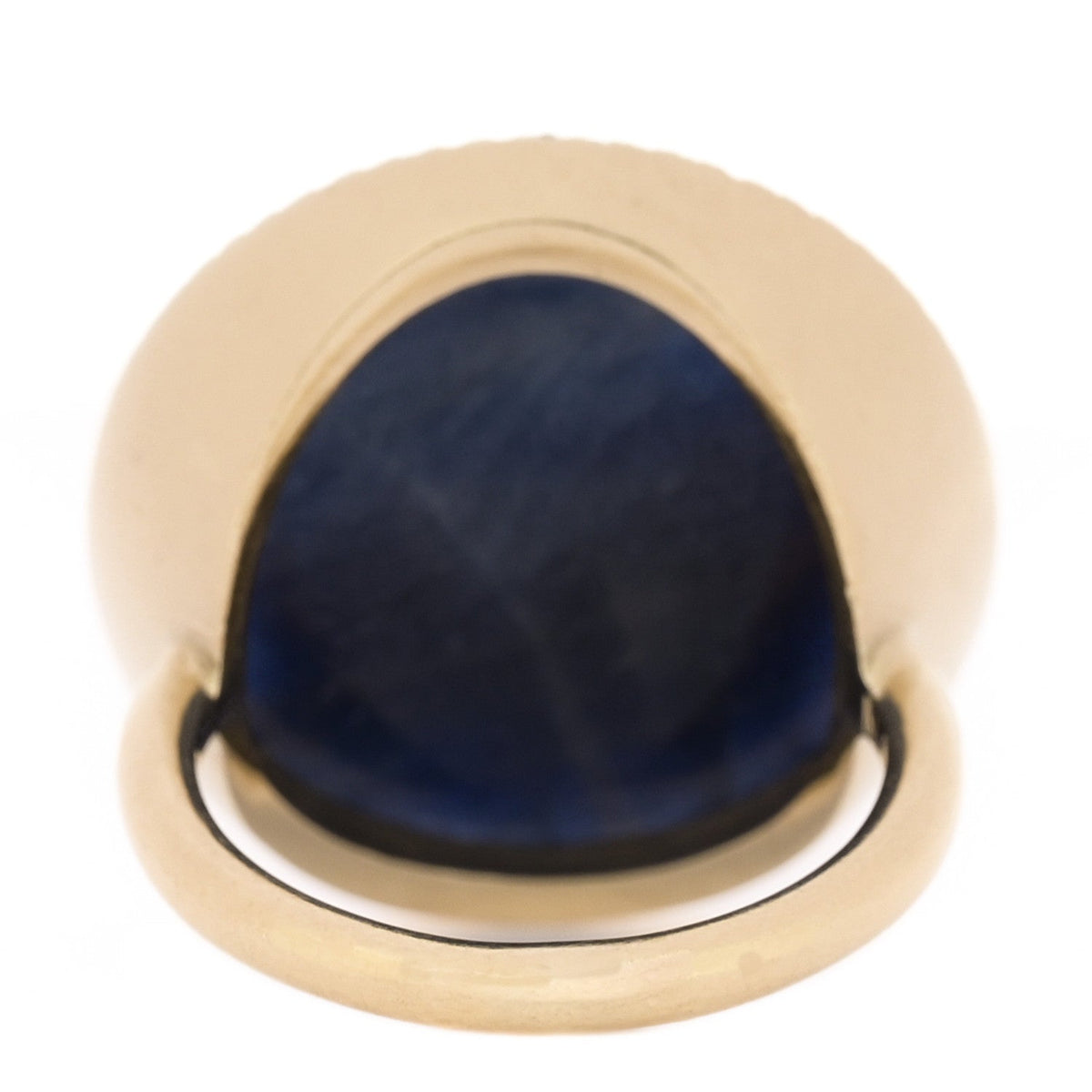 18K Yellow Gold Diamond Sapphire Ring 53 6.25