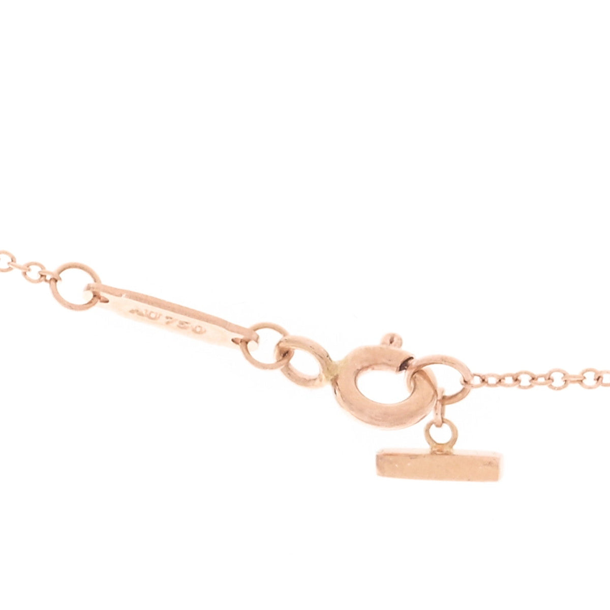 18K Rose Gold Small T Smile Pendant Necklace