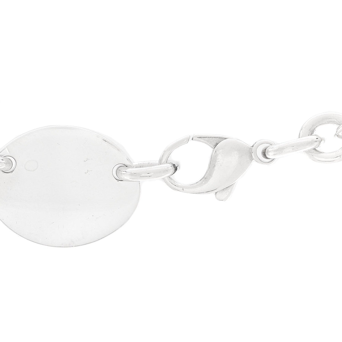 Sterling Silver Return to Tiffany Oval Tag Choker Necklace