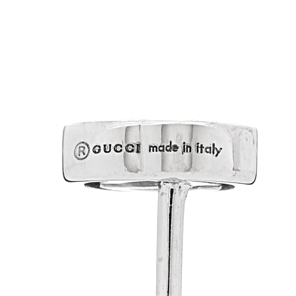 18K White Gold Interlocking G Stud Earrings