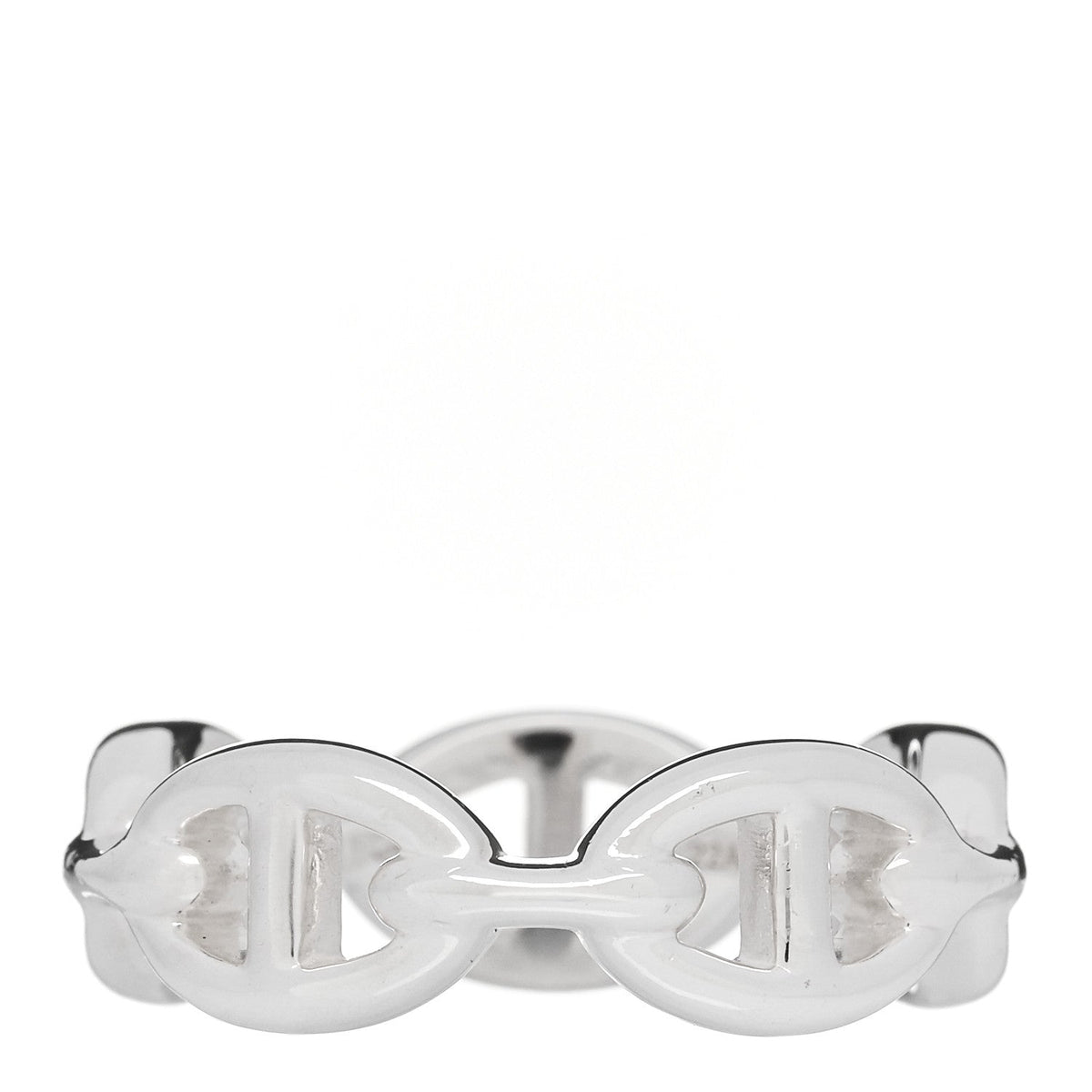 Sterling Silver PM Chaine d'Ancre Enchainee Band Ring 55 7.25