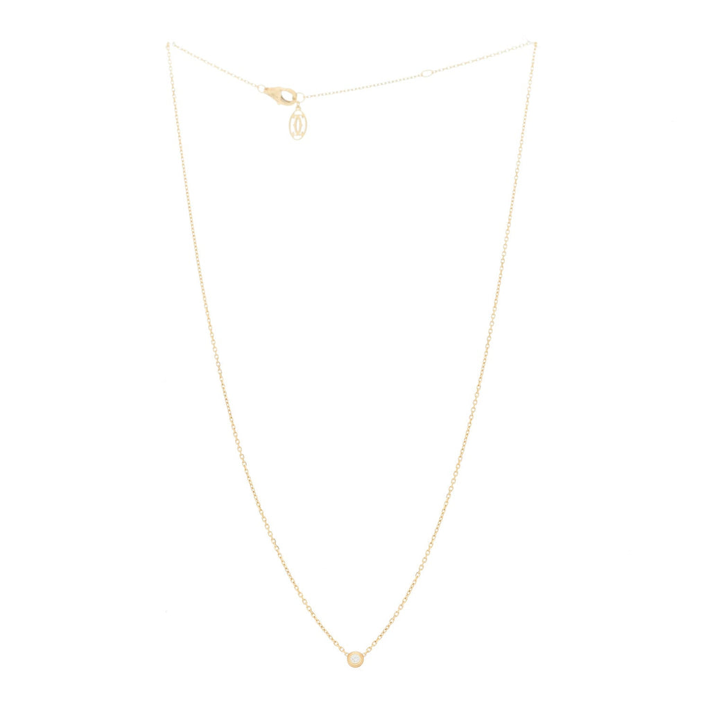 18K Yellow Gold Diamond XS D'Amour Pendant Necklace