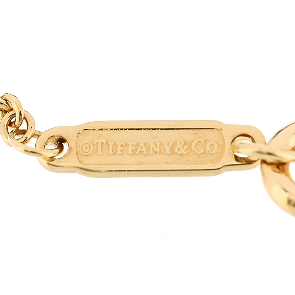 18K Yellow Gold Diamond Tag Chain Bracelet