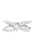 Platinum Diamond .69 Crossover Ring 53 6.5