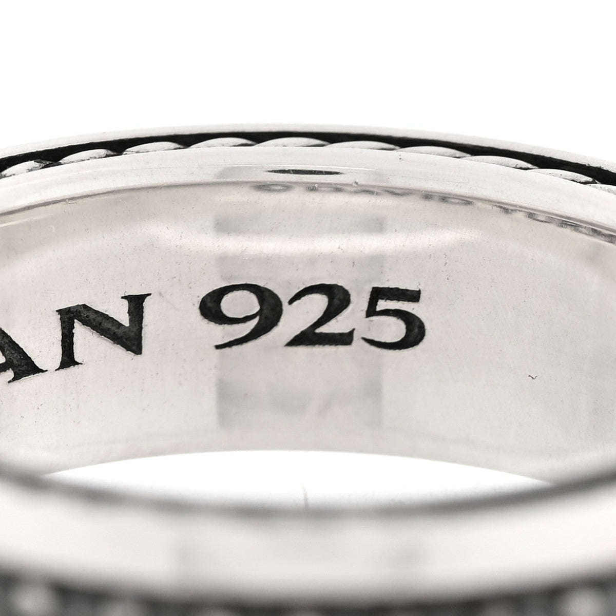 Sterling Silver Black Diamond Streamline Two-Row Band Ring
