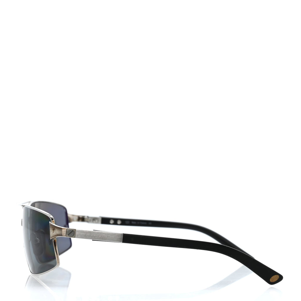 Metal Santos de Cartier Pilot Sunglasses Silver Blue