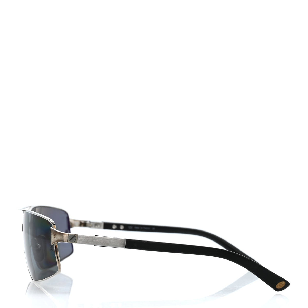 Metal Santos de Cartier Pilot Sunglasses Silver Blue