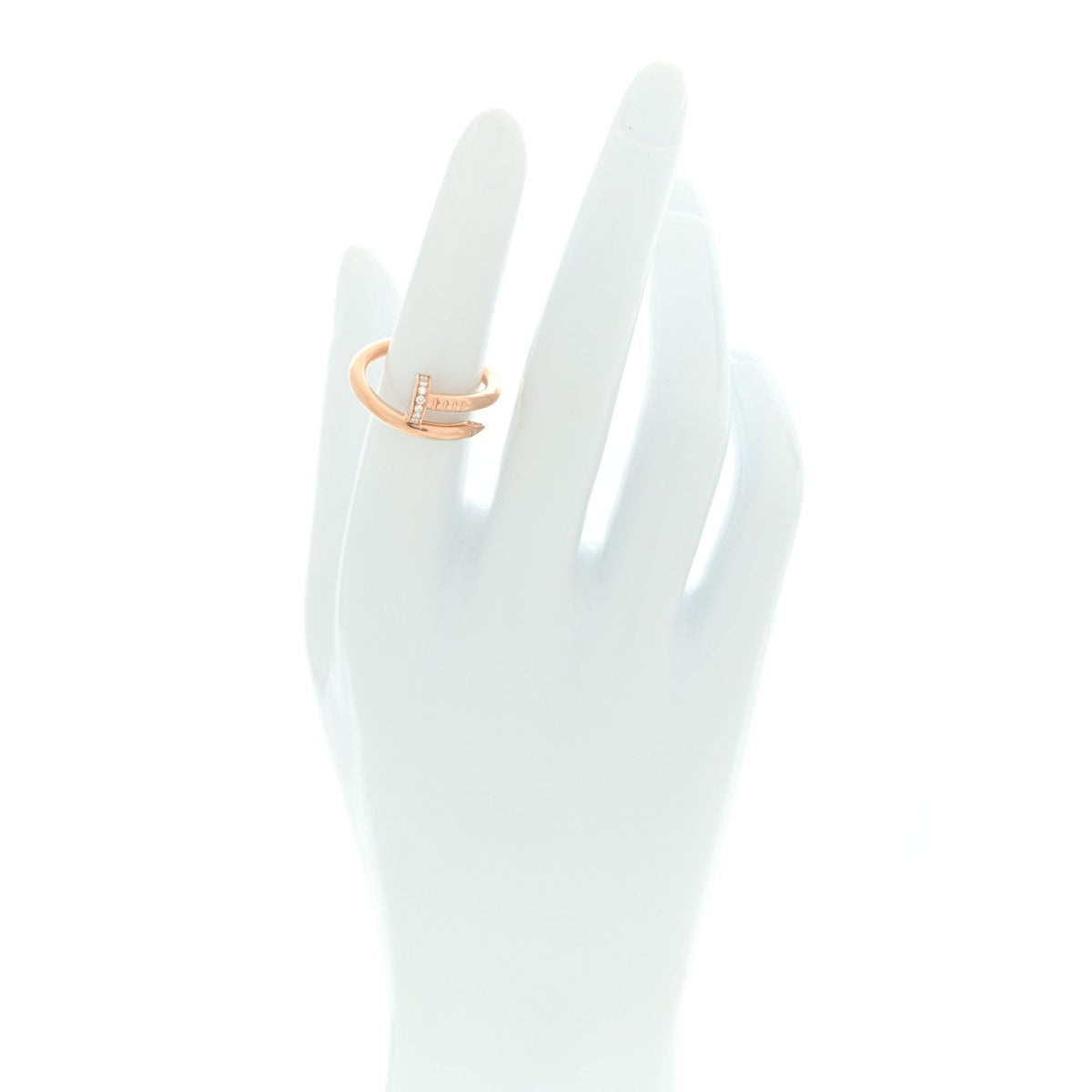 18K Pink Gold Diamond Juste Un Clou Ring 54 6.75