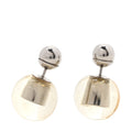 Mise En Dior Tribal Logo Earrings Translucent Silver