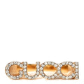 Brass Crystal Logo Letter Ring S Gold