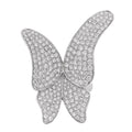 18K White Gold Diamond 3.25ctw Butterfly Ring 54 7