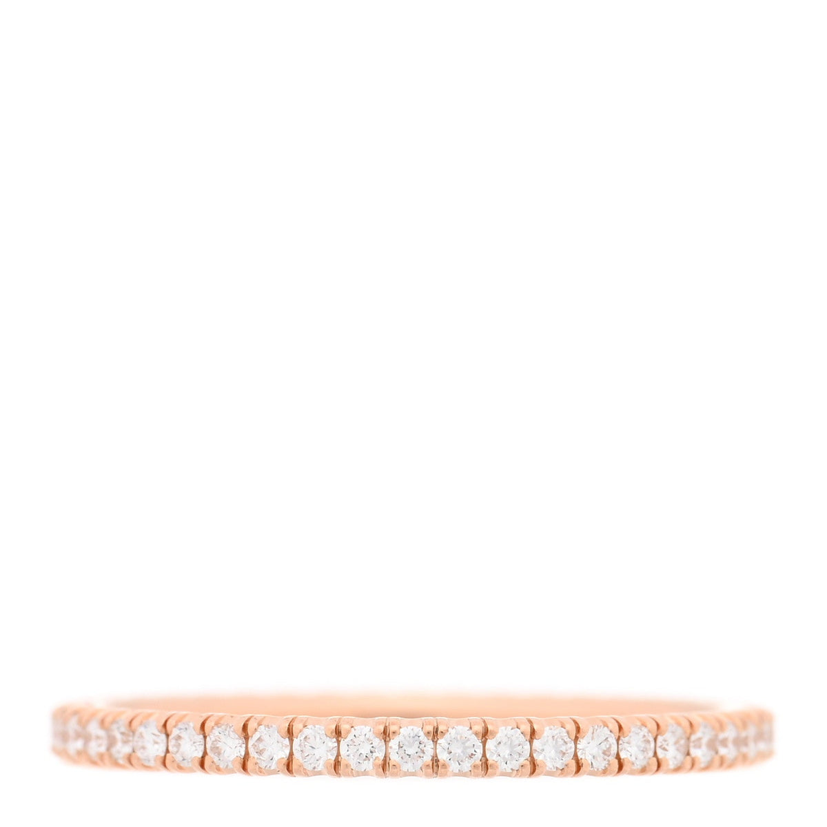 18K Pink Gold Diamond 1.5mm Etincelle de Cartier Wedding Band Ring 49 5