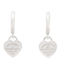 Sterling Silver Diamond Mini Return To Tiffany Heart Hoop Earrings
