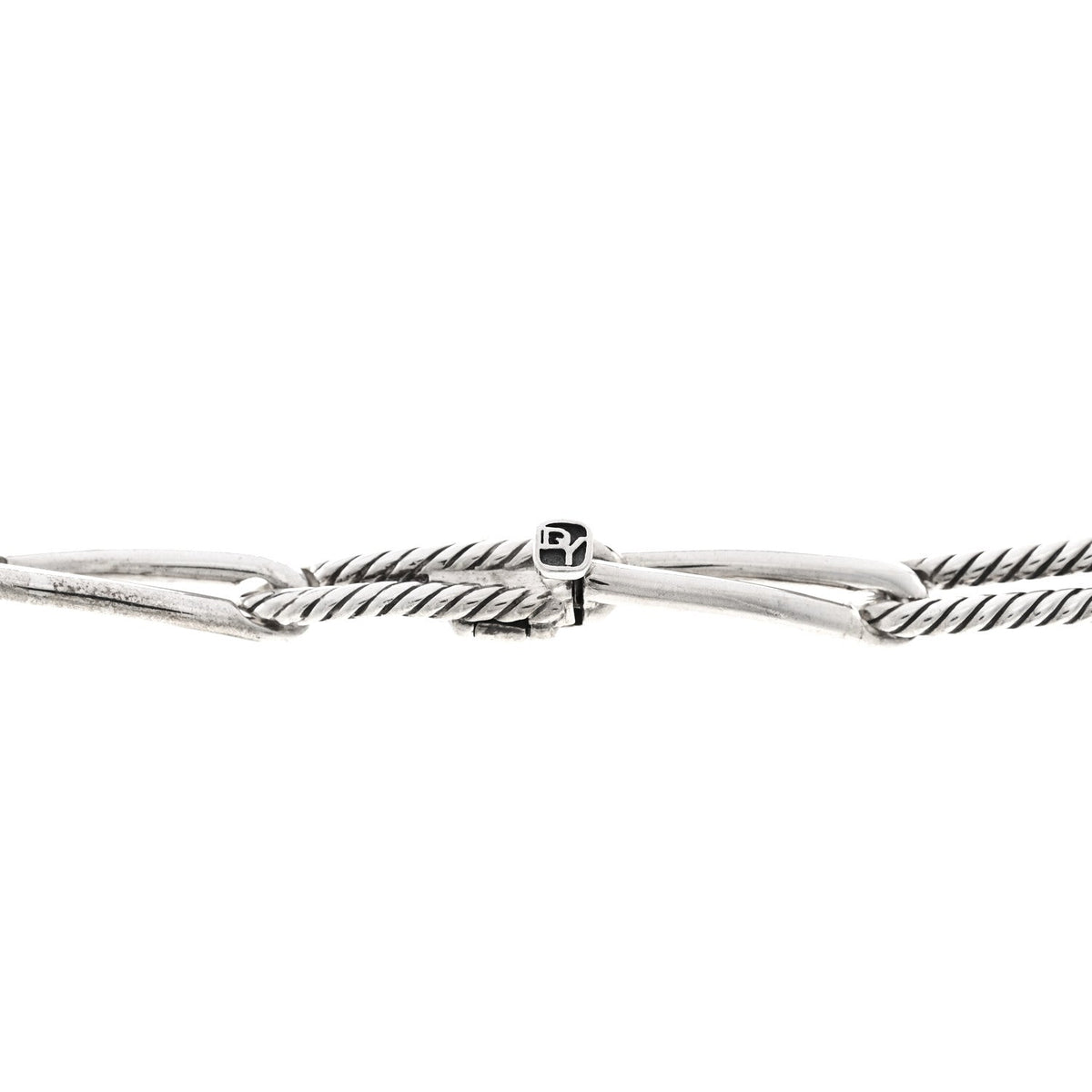 Sterling Silver Diamond Wellesley Chain Link Necklace