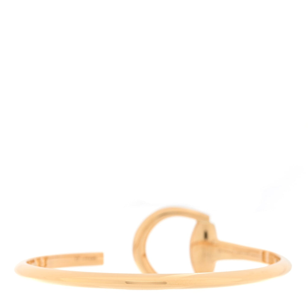 18K Yellow Gold Horsebit Bangle Bracelet